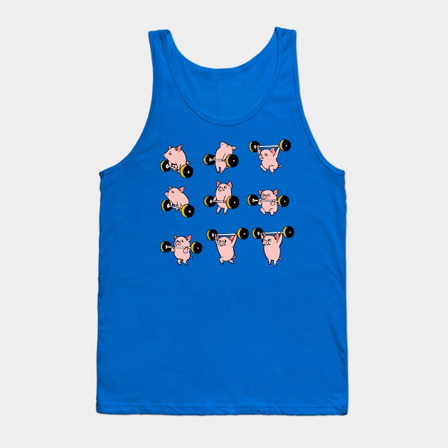 Olympic Lifting Pig Tank Top by huebucket